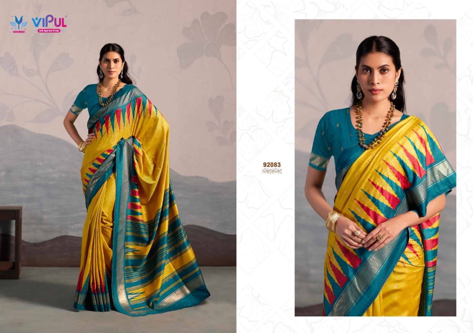 Sentosa silk 92079 Series By Vipul Fashion 92079 to 92084 Series Indian Traditional Wear Collection Beautiful Stylish Fancy Colorful Party Wear & Occasional Wear Weightless Sarees At Wholesale Price